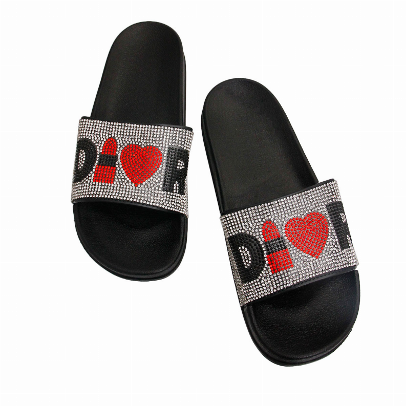 Size 10 Silver Dior Slipper Slides