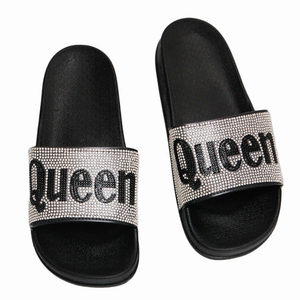 Size 10 Queen Silver Slipper Slides