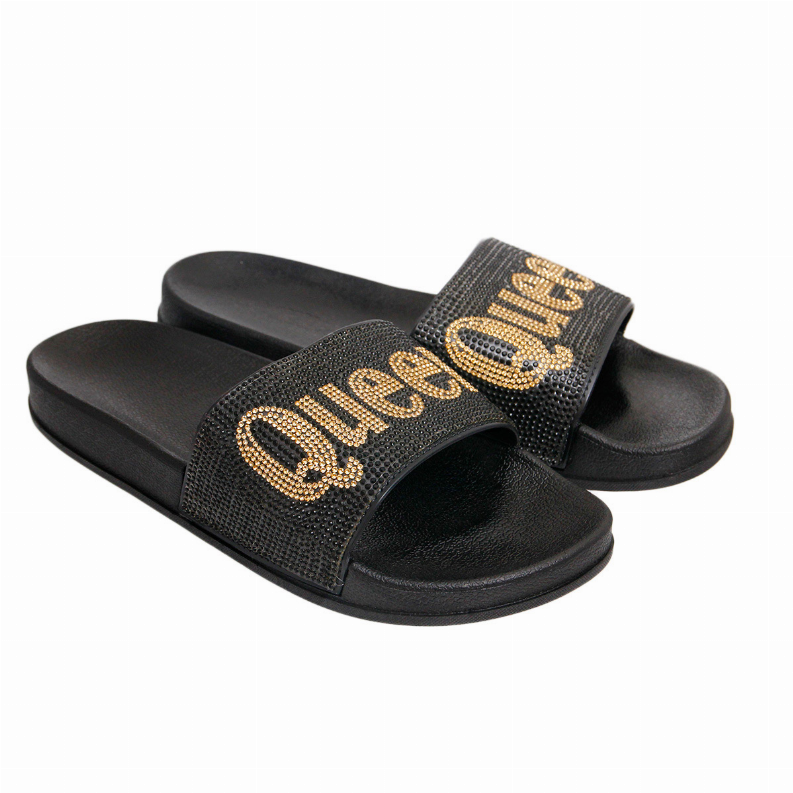 Size 10 Queen Black Slipper Slides