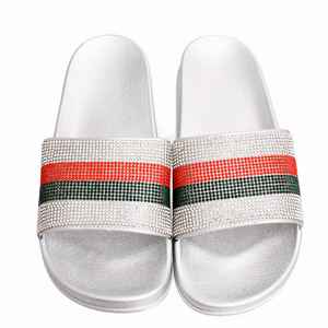 Size 10 Designer Silver Slipper Slides