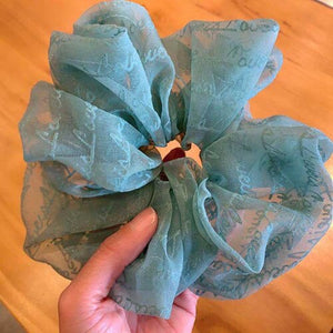 Oversized Hair Scrunchies For Women Solid Satin Silk Scrunchie Hair Rubber Bands Elastic Hair Ties Accessories Ponytail Holder