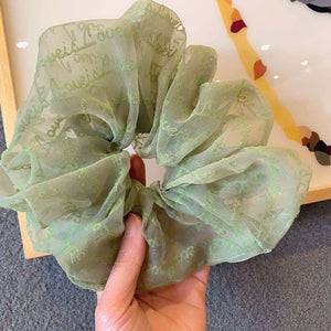 Oversized Hair Scrunchies For Women Solid Satin Silk Scrunchie Hair Rubber Bands Elastic Hair Ties Accessories Ponytail Holder