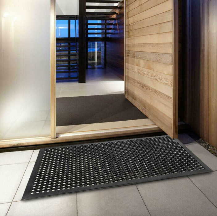 36" x 60" Heavy-Duty Black Commercial Anti-Fatigue Floor Mat Outdoor / Indoor