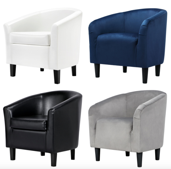 Accent Arm Chair Barrel Tub Chair Contemporary Style For Living Room Bedroom