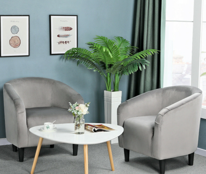 Accent Arm Chair Barrel Tub Chair Contemporary Style For Living Room Bedroom