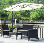 Four piece Outdoor Lounge Patio Furniture Set Yard Sofa