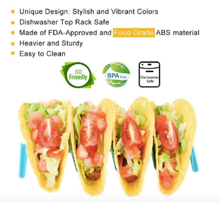 4 Pcs Taco Holder Mexican Food Wave Shape Hard Rack Stand Kitchen Cooking Tool