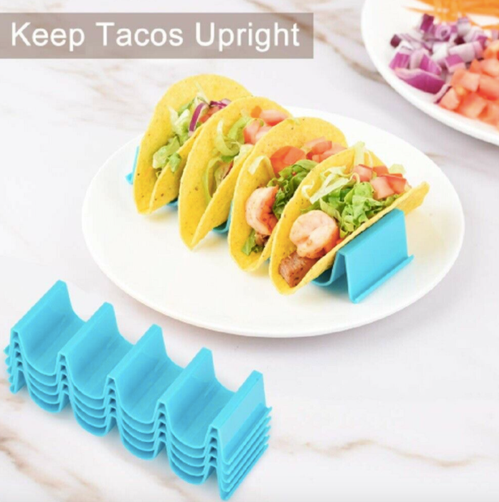 4 Pcs Taco Holder Mexican Food Wave Shape Hard Rack Stand Kitchen Cooking Tool