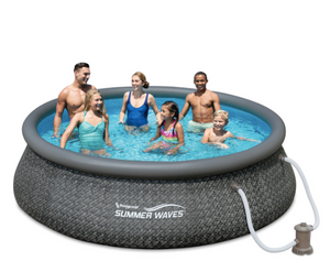 Luxury 12’ x 36” Inflatable Above Ground Swimming Pool with Pump