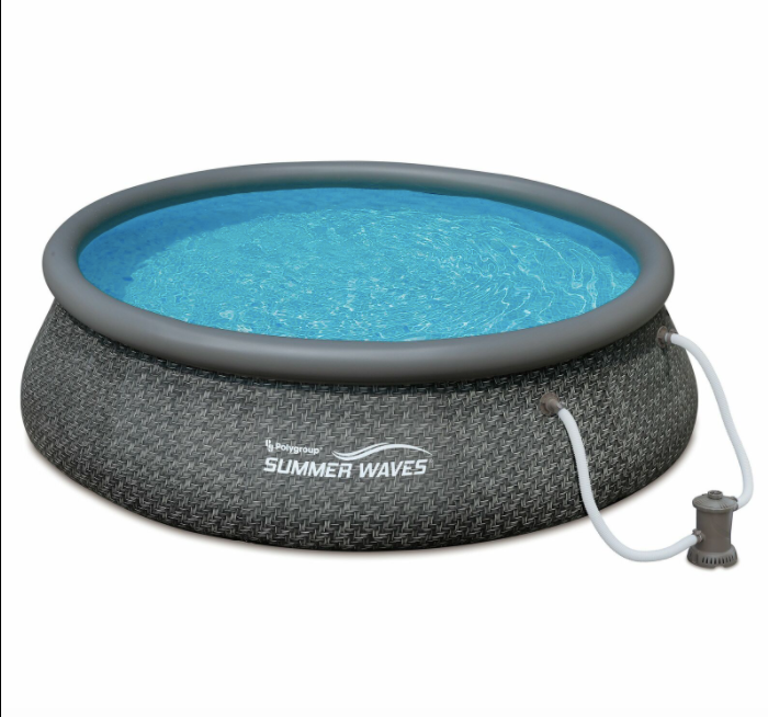 Luxury 12’ x 36” Inflatable Above Ground Swimming Pool with Pump