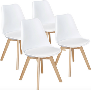 Dining Chairs Side Shell Chair for Living Room Kitchen Lounge, Set of 4