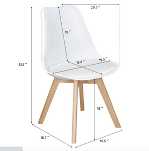 Dining Chairs Side Shell Chair for Living Room Kitchen Lounge, Set of 4