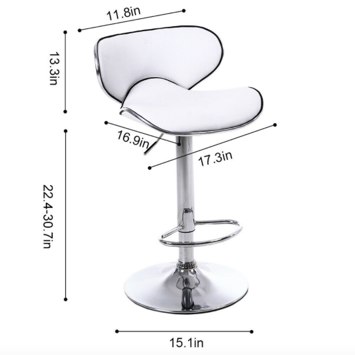 Set of 4 Bar Stools In 4 Colors