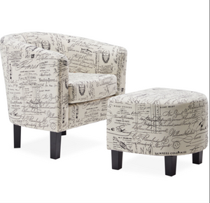 French Print Accent Chair for Living Room Dinning Room Entryway Morning room