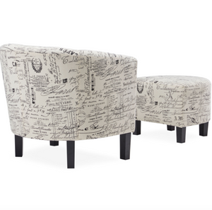 French Print Accent Chair for Living Room Dinning Room Entryway Morning room