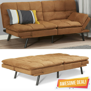Convertible Foldable Loveseat with Memory Foam