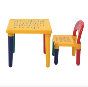 Kids Table Set Play Study Children Activity Furniture Toddler Yellow
