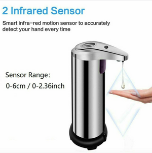 Luxury Hands Free Stainless Steel Soap Dispenser Kitchen Bathroom Office
