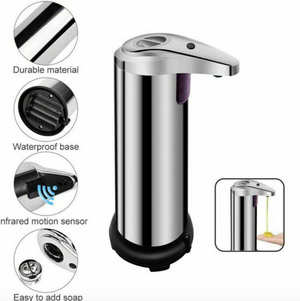Luxury Hands Free Stainless Steel Soap Dispenser Kitchen Bathroom Office