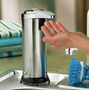 Luxury Hands Free Stainless Steel Soap Dispenser Kitchen Bathroom Office