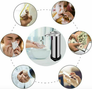 Luxury Hands Free Stainless Steel Soap Dispenser Kitchen Bathroom Office