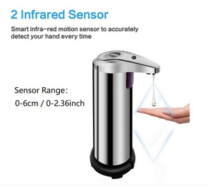 Luxury Hands Free Stainless Steel Soap Dispenser Kitchen Bathroom Office