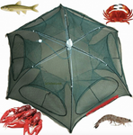 Fishing Bait Trap Crab Net Crawdad Shrimp Cast Dip Cage Fish Minnow Foldable