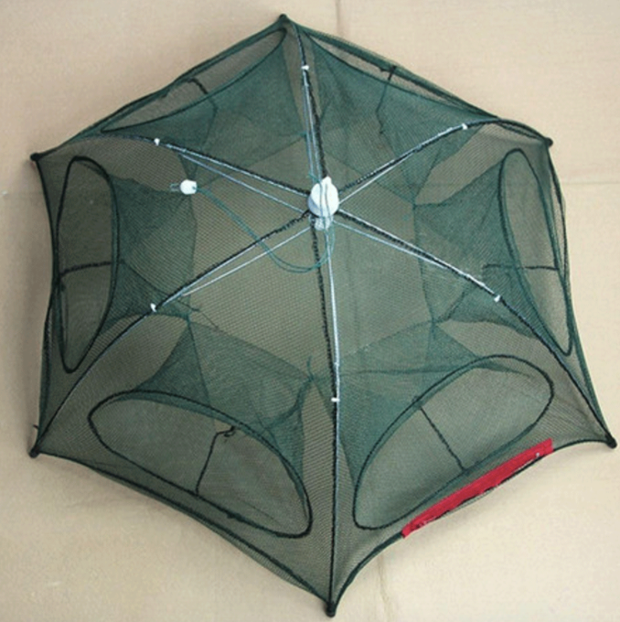Fishing Bait Trap Crab Net Crawdad Shrimp Cast Dip Cage Fish Minnow Foldable