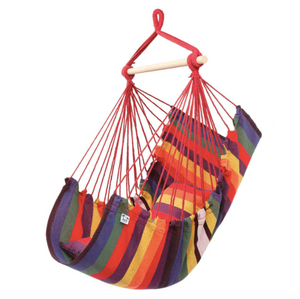 Deluxe Hanging Rope Chair Porch Swing Yard Garden Patio Hammock Cotton Outdoor