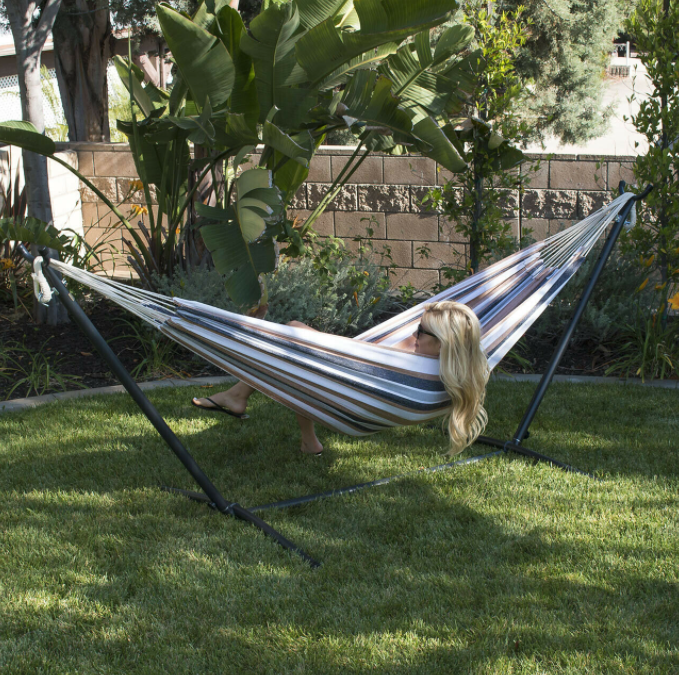 10ft Double Hammock Stand Patio Outdoor Portable with Carrying Bag