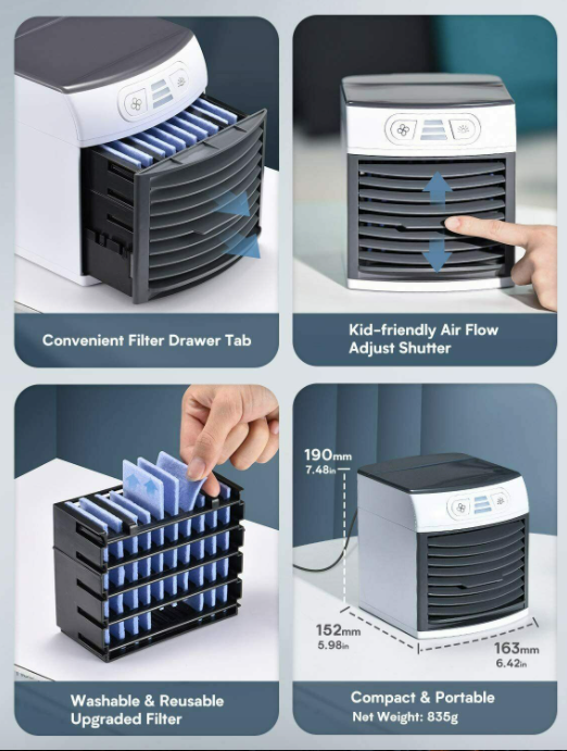 Portable Air Conditioner Unit Bedroom Living Room Dining Room Fan