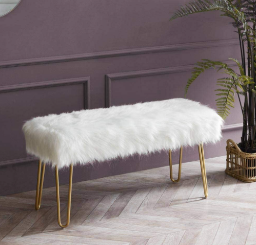 Luxurious Modern Rectangular Footrest Ottoman