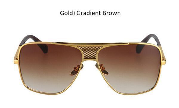 Aviator Oversized Square Men Vintage Sunglasses