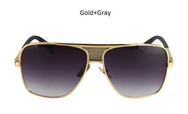 Aviator Oversized Square Men Vintage Sunglasses