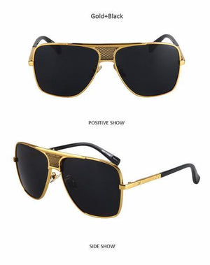 Aviator Oversized Square Men Vintage Sunglasses