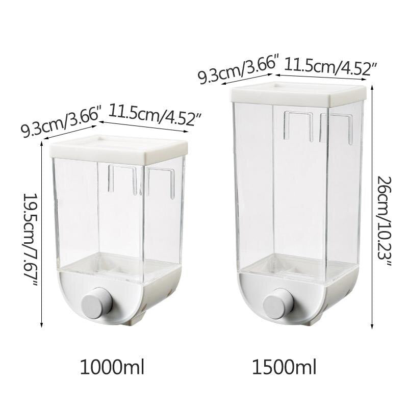 Wall-Mounted Kitchen Multi-Grain Sealed Jars Perforated -Grade Storage Boxez Grain Container Orgainzer Kitchen Storage