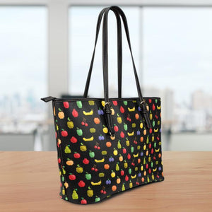 Bitmap Fruit Large Leather Tote