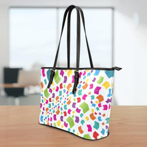 Books Small Leather Tote Bag