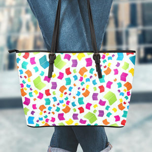 Books Small Leather Tote Bag