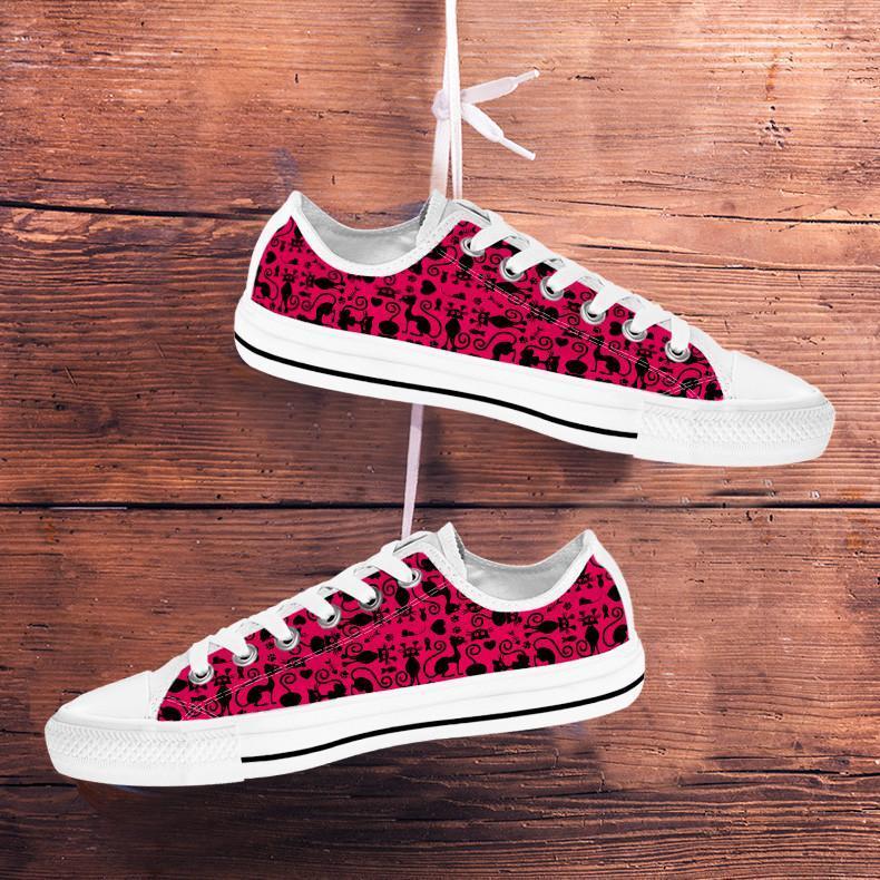 Cats Pink Low Cuts