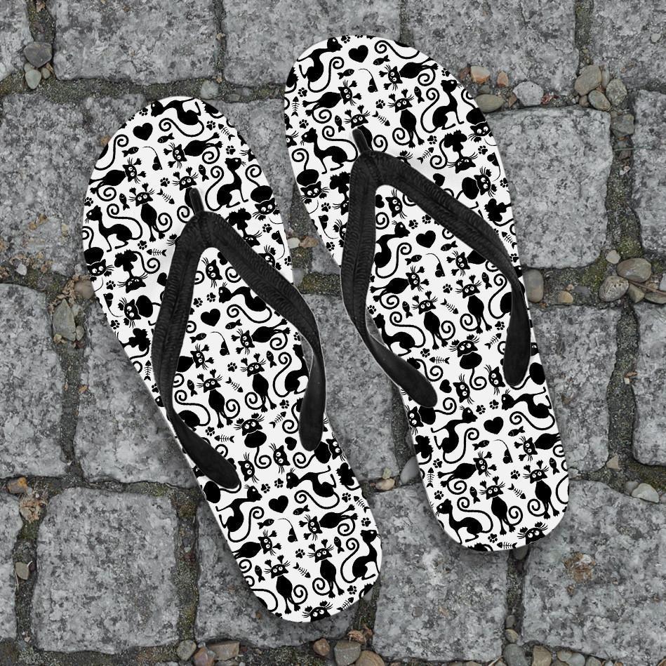 Cats White Flip-Flops