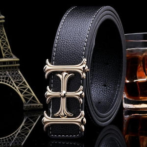 Classic Cross Buckle Men Belt