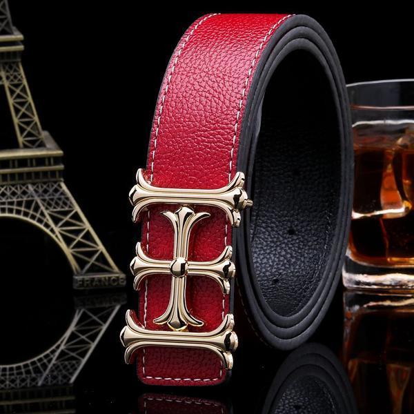 Classic Cross Buckle Men Belt