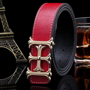 Classic Cross Buckle Men Belt