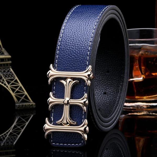 Classic Cross Buckle Men Belt