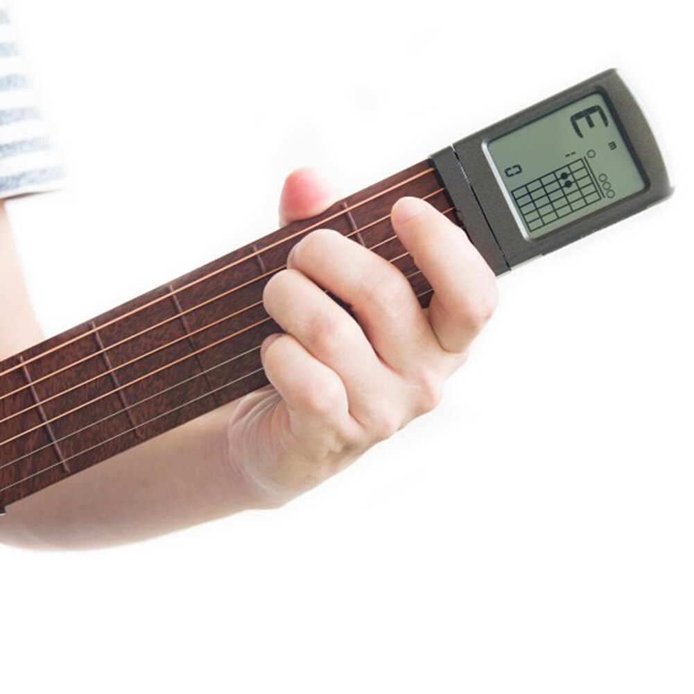 SOLO Portable Guitar Chord Trainer Pocket-Guitar Practice Tools LCD Musical Stringed Instrument Chord Trainer Tools for Beginner