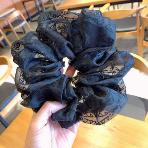 Oversized Hair Scrunchies For Women Solid Satin Silk Scrunchie Hair Rubber Bands Elastic Hair Ties Accessories Ponytail Holder