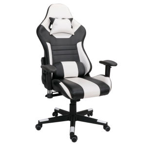 Gaming Chair Office Computer Seating Racing PU Ergonomic Chair Rolling Swivel Adjustable Massage Racer Recliner