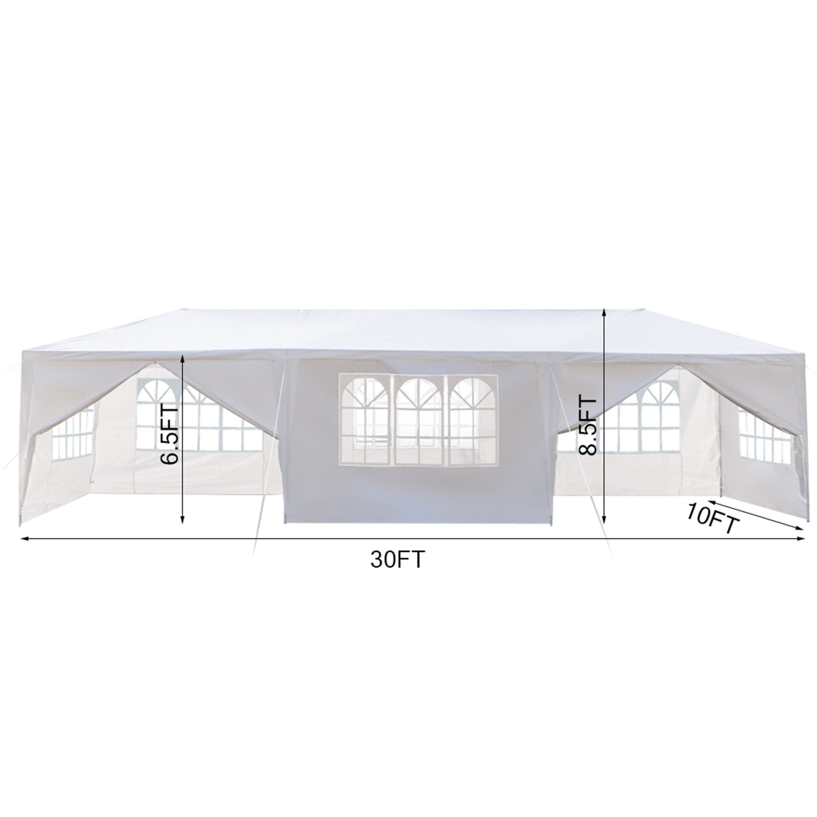 {Discount Promotional Sales}10" x 30" Outdoor Party Wedding Tent Canopy Camping Gazebo Storage BBQ Shelter Pavilion, 8 Removable Sidewalls (3X9M) YJ