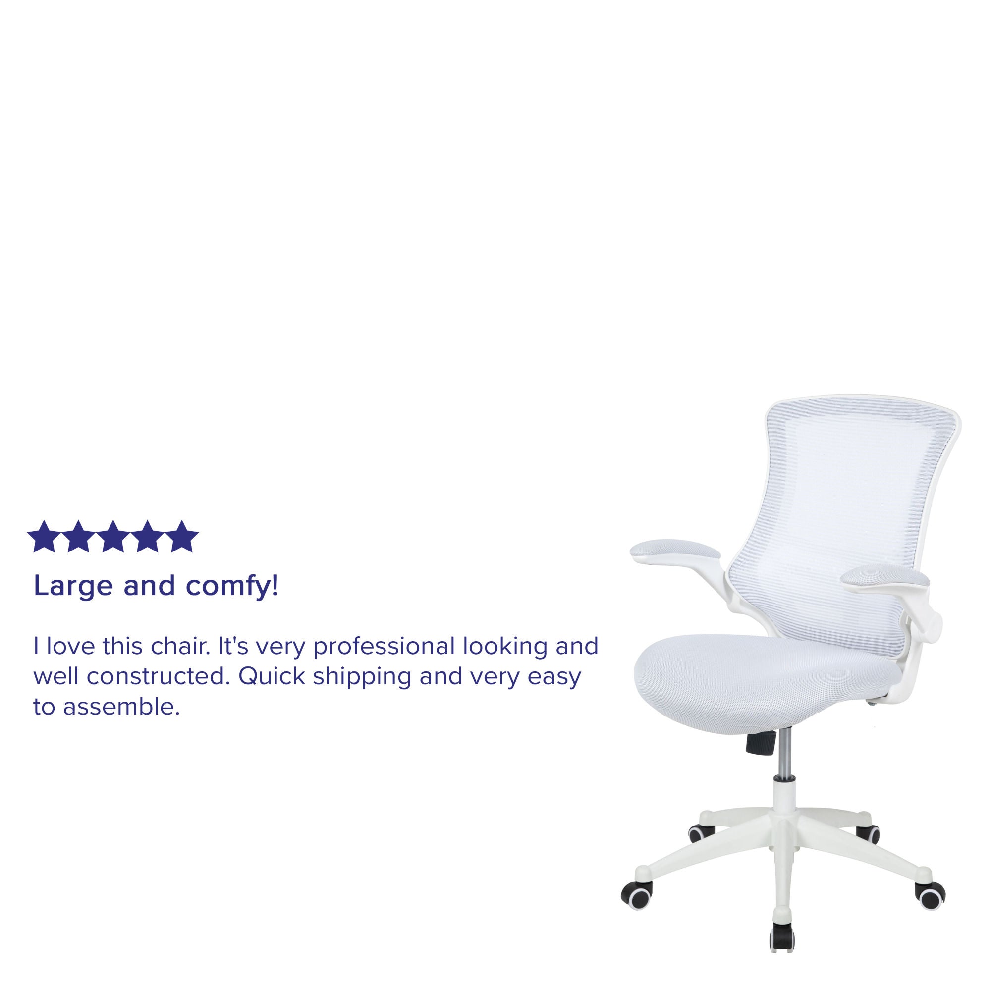 Mid-Back Mesh Swivel Ergonomic Task Office Chair with Flip-Up Arms